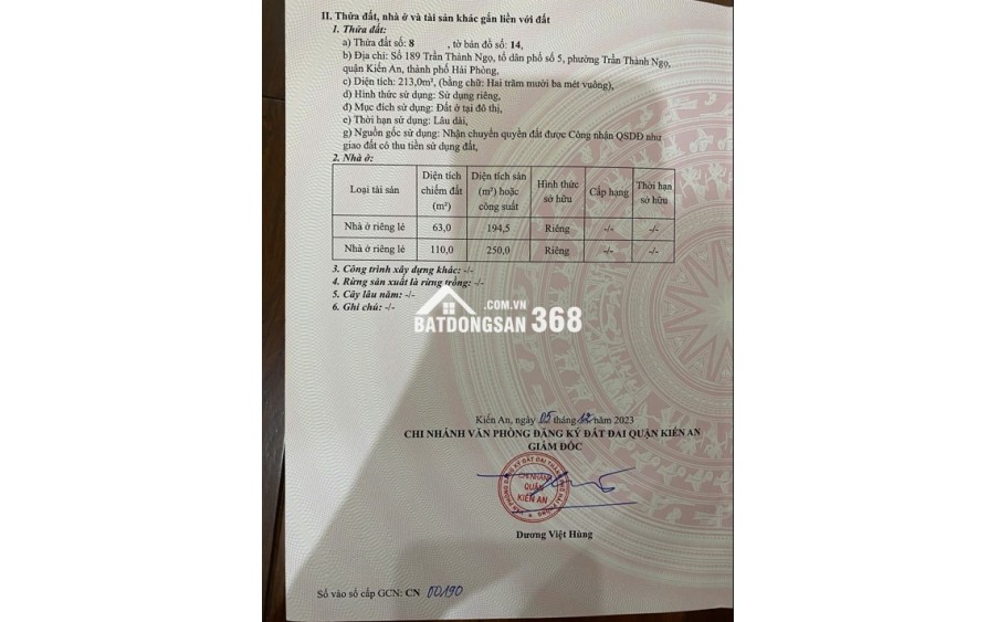 Bán Nhà Mặt Đường 213m²  Trung Tâm Kiến An – Trần Thành Ngọ, Hải Phòng – Vừa Ở Vừa Cho Thuê, Dòng Tiền Ổn Định